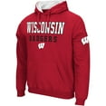 thumbnail image 2 of Men's Colosseum Red Wisconsin Badgers Sunrise Pullover Hoodie, 2 of 3