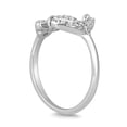 thumbnail image 2 of SZUL Women's 1/5 Carat TW Diamond Anchor Ring in 10K White Gold (J-K-L Color, I2-I3 Clarity), 2 of 4