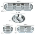 thumbnail image 7 of Ludlz Drizzle Sauce Dish Stainless Steel Soy Tomato Sauce Salt Vinegar Sugar Spices Flavor Condiment Dip Bowls Korean BBQ Home Kitchen Plates Snack Container Multi-grid Dish, 7 of 7