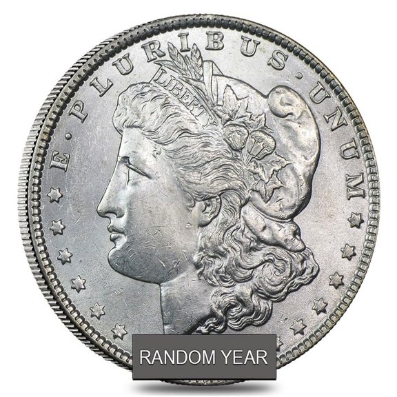 U.S. Mint 1878-1904 Morgan Silver Dollar, BU, .900 Fine Silver, 0.7734 troy oz, $1, Random Year