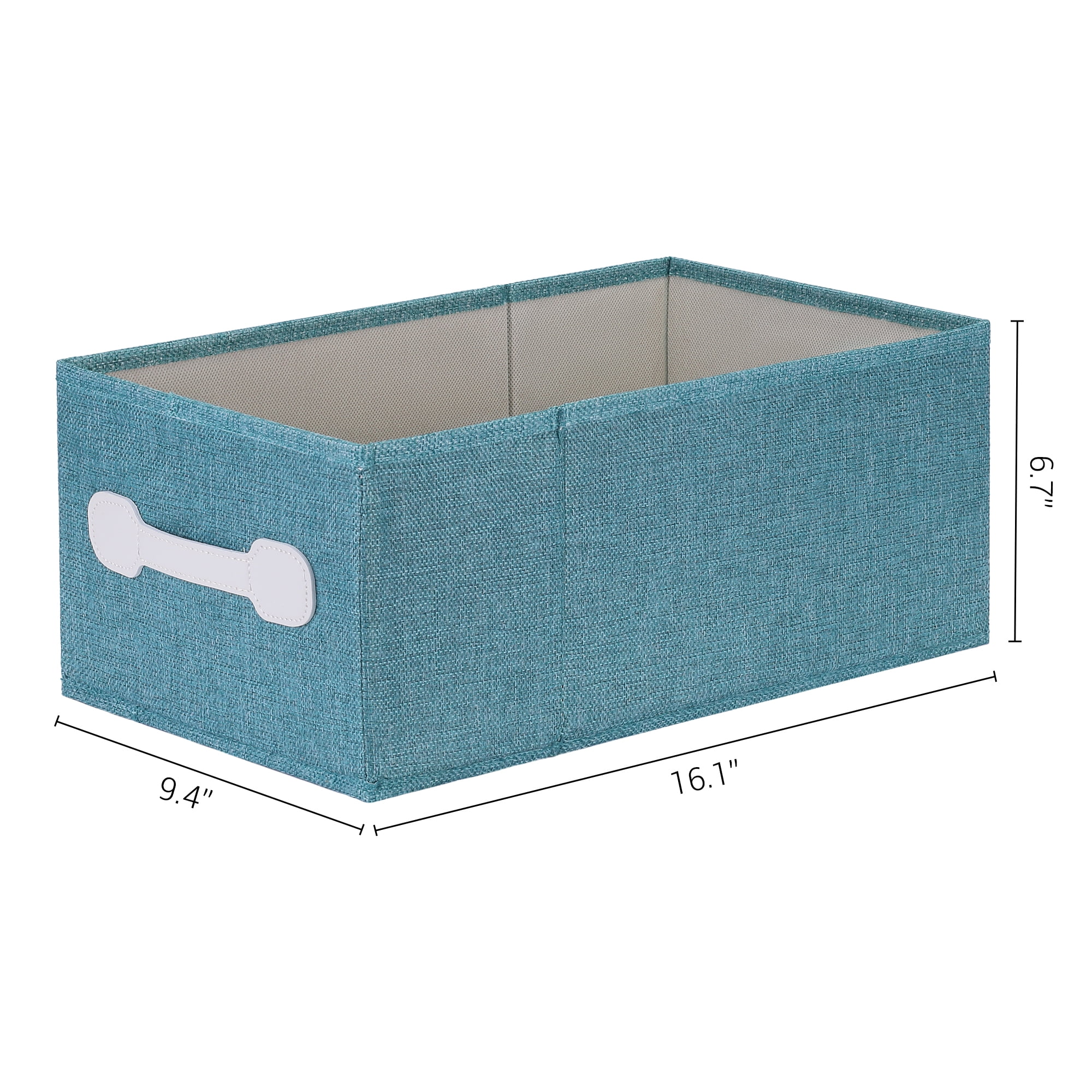 Unique Bargains Fabric Storage Cube Storage Bin Storage Basket Green 16.2*9.5*6.7in
