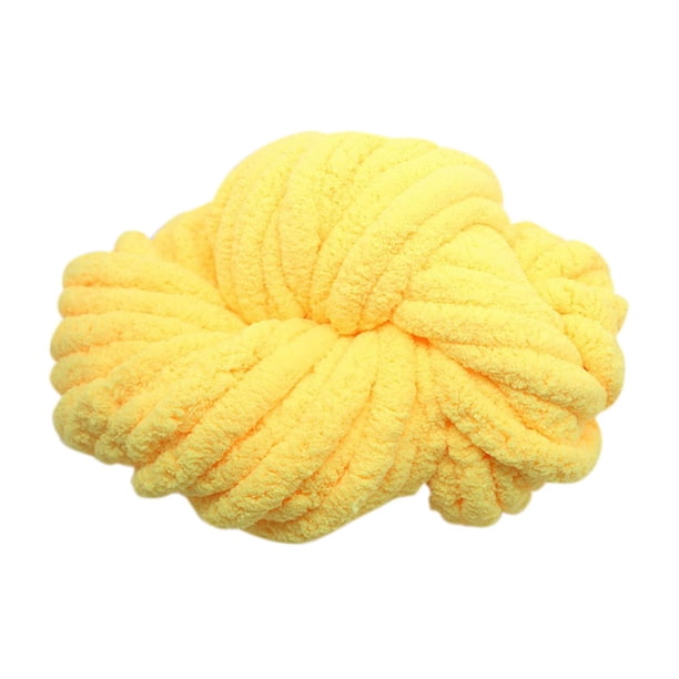 Hilo de chenilla grueso, lavable, calibre 7, fibra acrílica, grueso. Amarillo