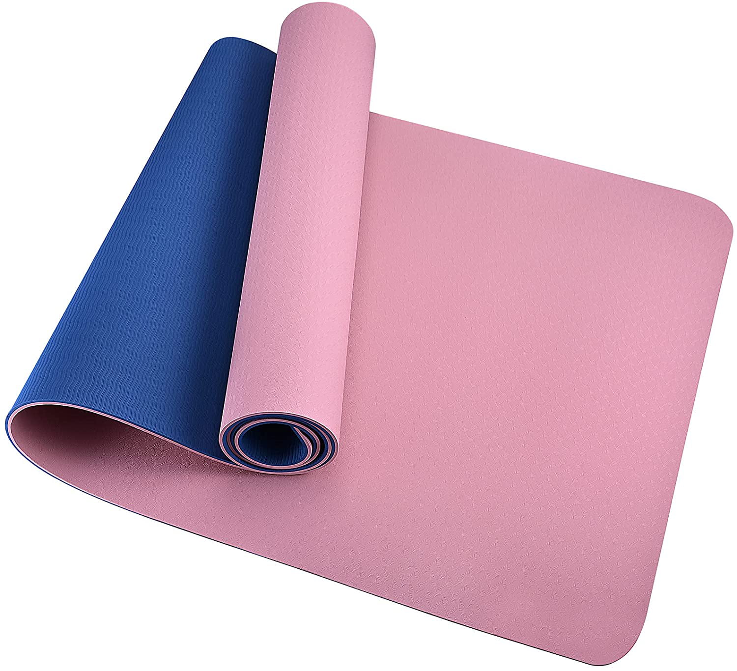Nonslip Eco-friendly 72" TPE Pilates Yoga Mat Alignment Lines With Free Strap 