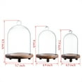 thumbnail image 5 of KMwares 3pcs Glass Bell Shape Dome(5.7"/4.9"/4.3") | Cloche Display various decor and accessories with Wood Base, 5 of 5