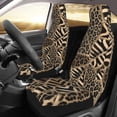 thumbnail image 3 of Animal Print Car Seat Cover Custom 3D Print And Zebra Pastel Gold Automobiles Seat Covers Fit for Cars Trucks SUV Auto 2 Piece, 3 of 7