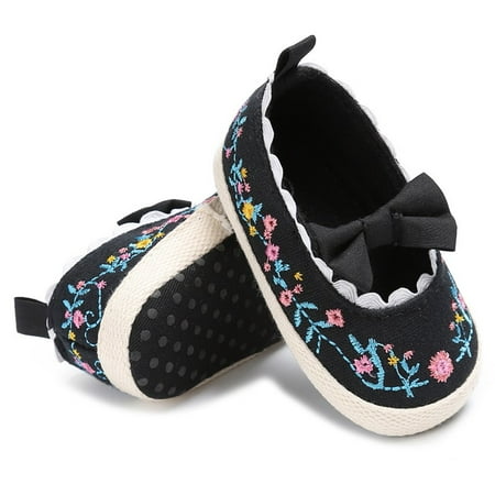 

Newborn Infant Baby Girl Shoes Bowknot Sneaker Anti-Slip Soft Sole Prewalker