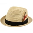 thumbnail image 4 of Epoch hats Mens Summer Crushable & Packable Straw Fedora Hat, 4 of 35