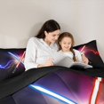 thumbnail image 4 of Manfei Cartoon Lightsaber Theme 7-Piece Bedding Comforter Set,Fashion Games King Bedding Sets,Red Purple Lightning Bed Sheets For Teens,Luxury Bedroom Decor Reversible, 4 of 8
