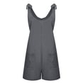 thumbnail image 4 of Styesk Shorts pour Femmes Mode Femme Été Uni Poche Décontracté Sans Manches Combinaison à Bretelles, 4 of 7
