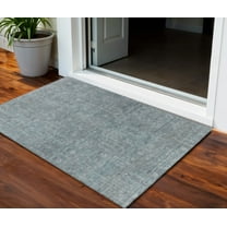 3' X 5' Teal Blue And Gray Southwestern Washable Indoor Outdoor Area Rug