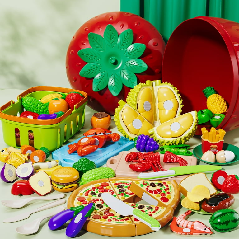 Lucky Doug Play Food Toys for Kids Ages 3-6, Kids Pretend Play Toy