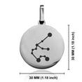 thumbnail image 2 of Stainless Steel Aquarius (Water Bearer) Astrology Constellation Round Medallion Keychain Circle Ring, 2 of 2