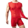 thumbnail image 2 of Mens Tank Top Beach Casual Pullover Perspective Breathable Sleeveless Wide Shoulder Vest, 2 of 7