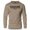 Khaki, variant on GYMISH Savage Not Average Lightweight Long Sleeve Hooded T-Shirt for Men – Funny Gym Hoodie, Sliver on Black, Small