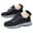 Black, variant on Womens Sneakers Nonslip Thick Sole Slip on Walking Shoes Adjustable Strappy Woven Mesh Breathable Workout Gym Athletic Shoes Black Size 7.5