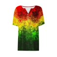 thumbnail image 4 of women's tops spring fashion Women's Casual Gradient Short-Sleeved V-Neck Top Blouse graphic tees for women, 4 of 5