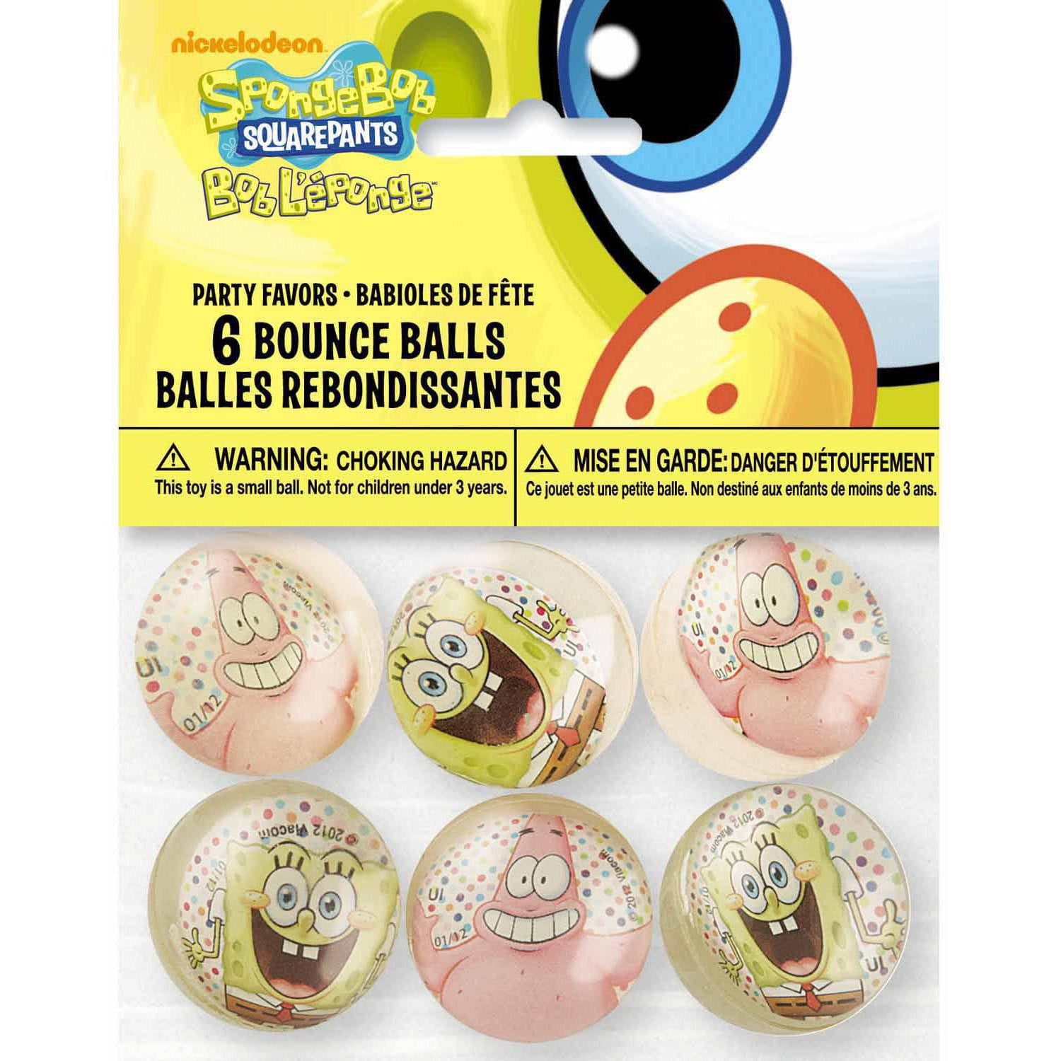 SpongeBob SquarePants Bouncy Ball Party Favors, 6ct