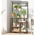 thumbnail image 3 of Zenira Multi-layer ironwork flower stand, multi-layer staggered and grid hanging design, brown., 3 of 5