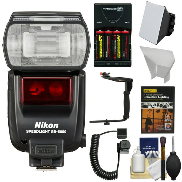 Nikon Sb 5000 Af Speedlight Flash With Bracket Cord With Softbox Diffuser Batteries Charger Kit Walmart Com Walmart Com