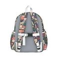 thumbnail image 3 of French Bulldog Dog and Flower Backpack for School,Cute School Bag,Schoolbag with Adjustable Shoulder Straps & Padded Back,13.4"x11"x4.7", 3 of 6