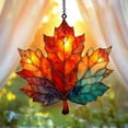 thumbnail image 4 of BNNG Maple Window Hanging Ornament Acrylic 3.15 Inch Fall Decor - Sun Catcher Wall Décor for Autumn Seasonal Home Thanksgiving Harvest Hanging Decoration, 4 of 5