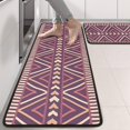 thumbnail image 2 of Kitchen Rugs Sets Of 2,Brown Ethnic Pattern Anti Fatigue Kitchen Mat Rugs Non Slip Washable,Decorative Kitchen Floor Mats for Kitchen,Sink,Laundry,17"x47"+17"x47", 2 of 5
