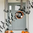 thumbnail image 4 of HmNPlay Halloween Pumpkin Wreath with Maple Leaf & Berries, 40cm Fall Front Door Wreath, Premium Realistic Material, All-Season Use, Indoor Outdoor Porch Decor for Halloween Thanksgiving Christmas, 4 of 9