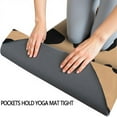 thumbnail image 3 of Brown and Black Of Leopard Print Hot Yoga Mat Towel Non Slip for Hot Yoga - Quick-Drying Yoga Mat Cover with 4 Corner Pockets with Travel Bag - Hot Yoga Towel Non Slip 70"x26", 3 of 6