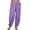 Purple, variant on Timegrad Womens Cotton Line Pants Fall Casual Baggy Solid Color Trousers Lightweight Elastic Waist Pants