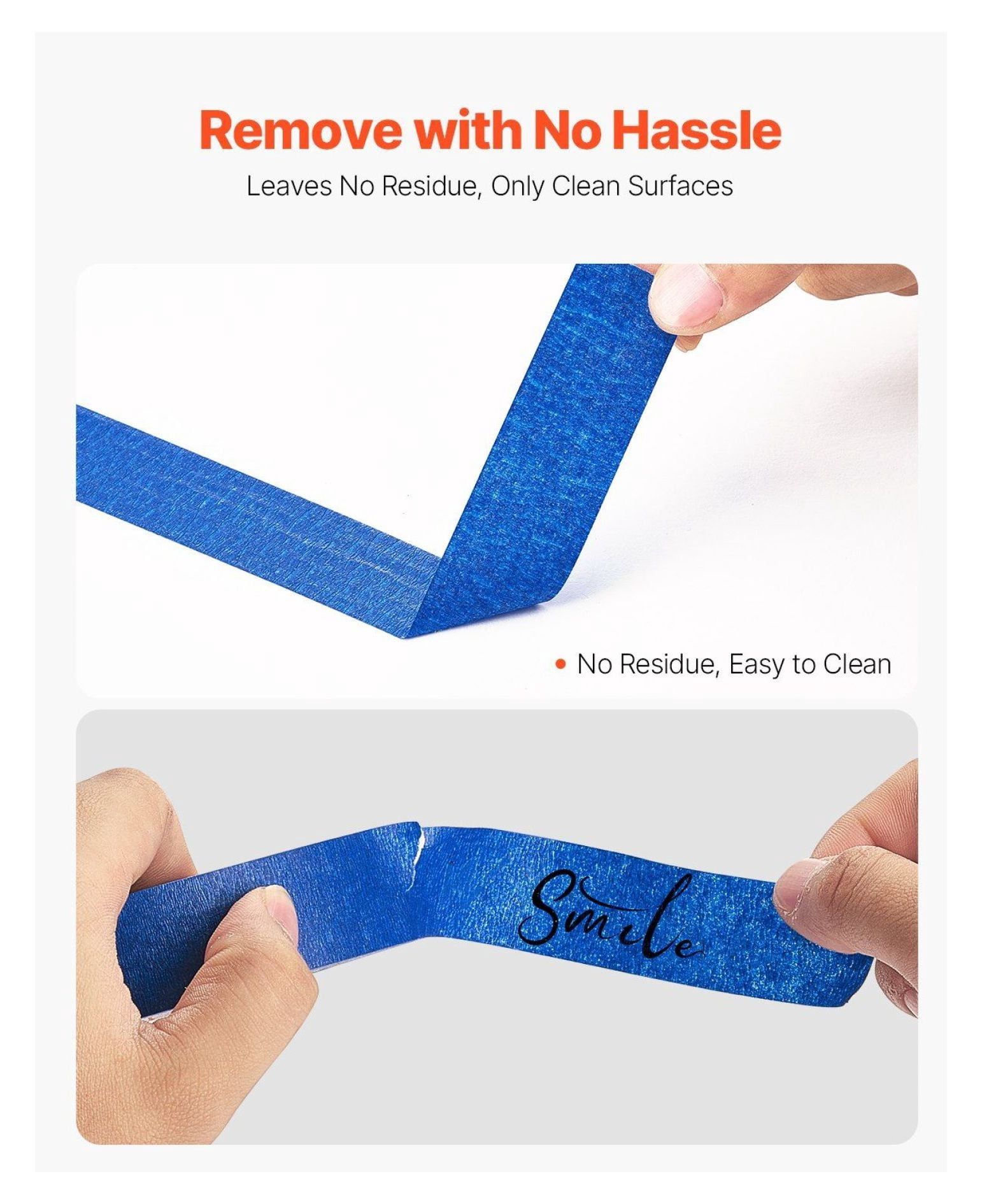 Painters Tape 1 Inch - 6 Roll Set, Blue Masking Tape for Painting, DIY Crafts, Labeling, Trim & Edges - Easy Tear, Clean Removal, Multi-Surface Use