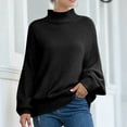 thumbnail image 2 of Sweater for Women, Roll Neck Sweaters for Women, Batwing Sleeve Knit Design, Cozy Winter Versatile Wear, 2 of 6