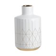 thumbnail image 1 of A&B Home 10" Vase - Gloss White, Gold, 1 of 4