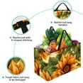 thumbnail image 3 of Sunflower seamless printing Large Shopping Basket Oxford Cloth Picnic Basket Cube Organizer Foldable Bag, 3 of 7