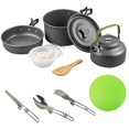 thumbnail image 2 of Juego De Utensilios De Cocina Para Acampar Juego De Cocina Al Aire Libre Con Hervidor Olla Y Sartén Ultraligeras Para Acampar Para 2 O 3 Personas Tetera Portátil Para Senderismo Picnic Moyic OD013893-00, 2 of 6