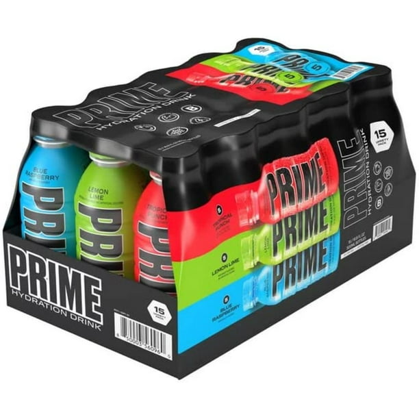 Prime Hydration Drink Variety Pack 16.9oz Bottles, Quantity of 15