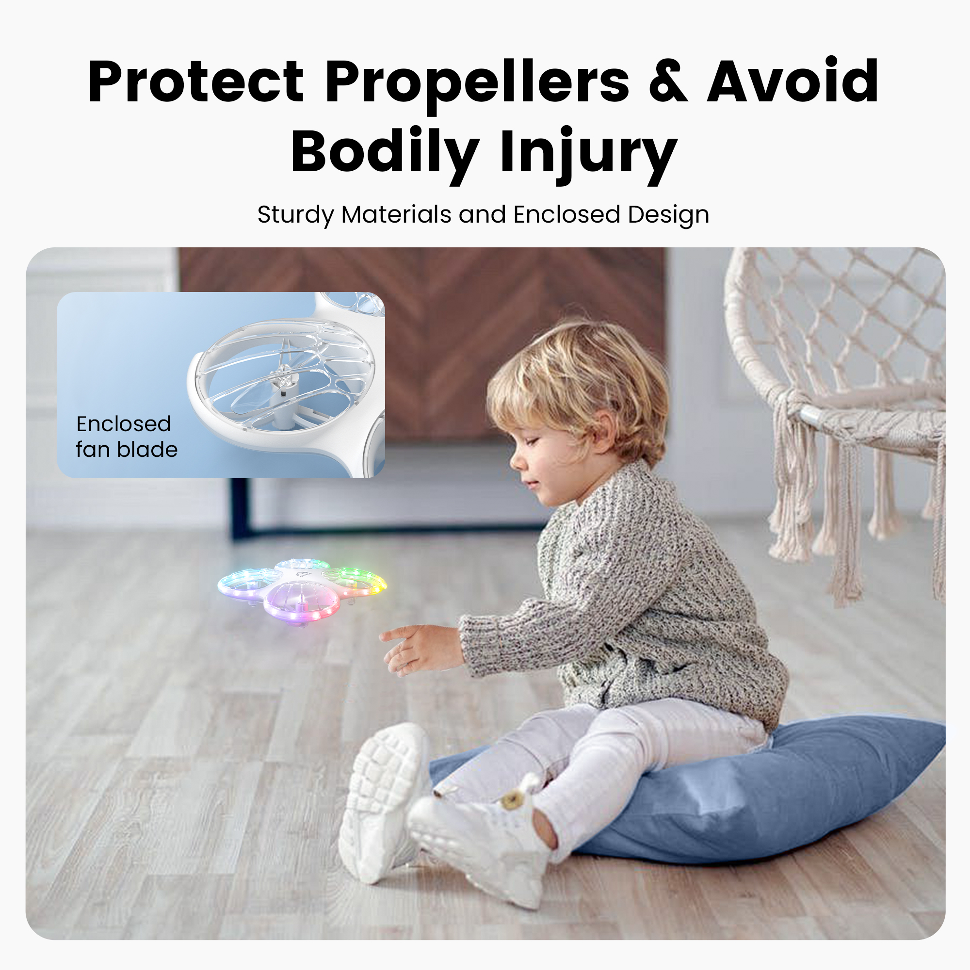 Ameta RC Drones for Kids Beginners with 1080P HD FPV Camera, Cool Toys for Boys Girls, RC Quadcopter with Cool LED Light, Propeller Full Protect and Long Flight Time, Morpho Drone with Camera