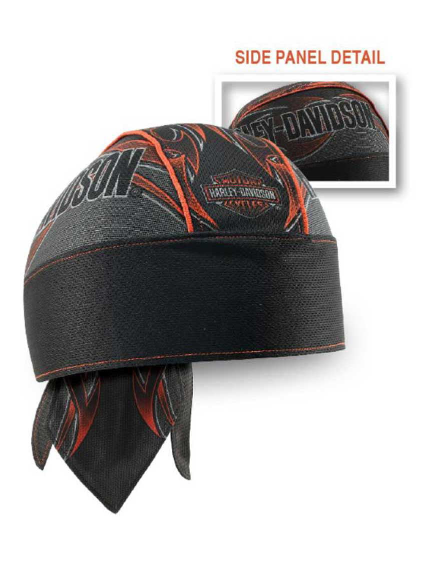Charcoal & Black HW31480 Harley-Davidson Men's Velocity Perforated Headwrap 