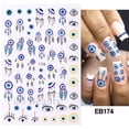 thumbnail image 5 of Evil Eye Snake Heart Nail Art Stickers, 3D Self Adhesive Flame Cute Animal Nail Art Decals Nail Decoration Accessories For Nail Art DIY, 5 of 5