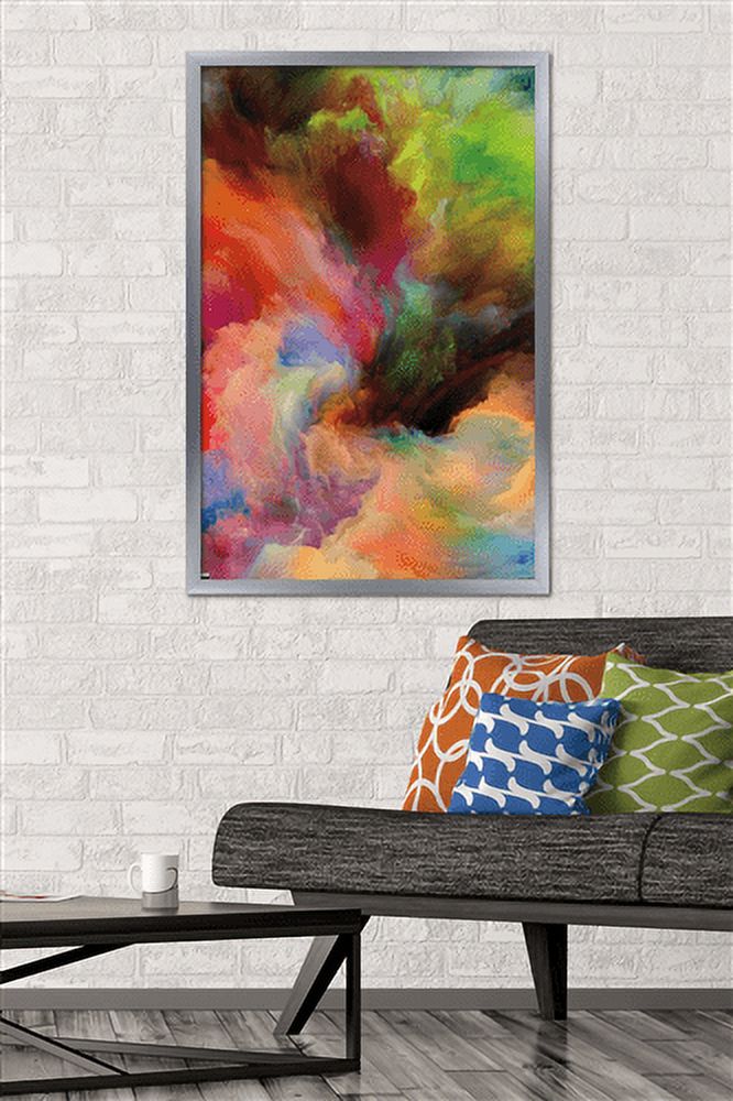 Paint Motion Imagination Wall Poster, 22.375" x 34" Framed