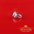 thumbnail image 4 of King of Bling's 925 Sterling White Silver 0.12CT CZ Promise Heart Womens Ring Size 6.5, 4 of 13