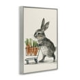 thumbnail image 3 of Bunny with Carrots Gray Framed Giclee Art, 16 x 24, Made In USA, 3 of 8