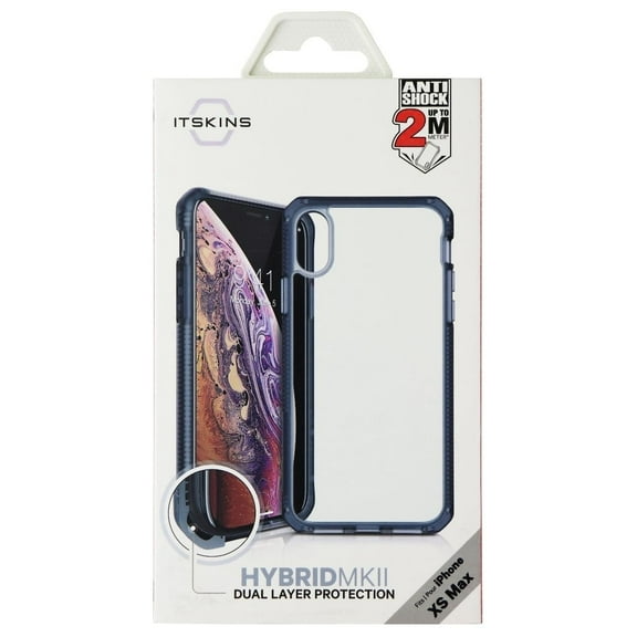 ITSKINS Hybrid Frost Case for  iPhone Xs Max - Black and Transparent