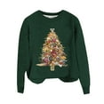 thumbnail image 4 of oqasdz Womens Sweater Christmas Fall Fashion Dressy Crew Neck Xmas Sweater Novelty Funny Pullover Top Party Holiday Casual Cozy Soft, 4 of 4