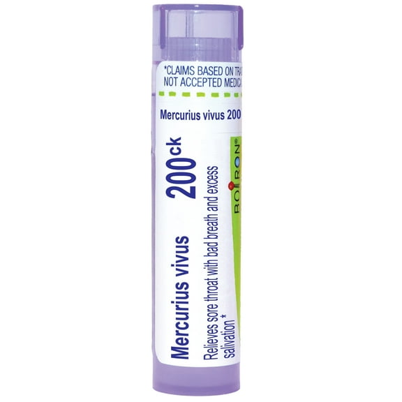 Boiron Mercurius Vivus 200CK Homeopathic Single Medicine For Cough, Cold & Flu 80 Pellet