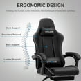 thumbnail image 6 of GTPLAYER Fabric Gaming Office Chair with Lumbar Massage Pillow, Black, 6 of 8