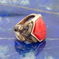 thumbnail image 2 of Hexagon Red Howlite Ring, 2 of 3