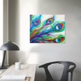 thumbnail image 4 of Jiayy Beautiful Modern Art Abstract Painting Peacock Feather Canvas Print, Stretched and Framed Artwork Decor Wall Living room Office Art Abstract Peacock Feather Picture Canvas Print Home Decor, 4 of 6