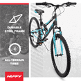 thumbnail image 6 of Huffy 26" Trail Runner Mountain Bike, Fits Riders 60”+, Black/Teal, Adult, Women's, 6 of 13