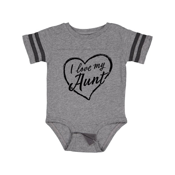 Inktastic I Love My Aunt in Black Chalk Heart Boys or Girls Baby Bodysuit