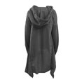 thumbnail image 5 of LEAVINGSUO Sweatshirt for Women Long Sleeve,Women's Casual Long Sleeve Ladies Sweatshirts with Hood Zipper Solid Tops, 5 of 8